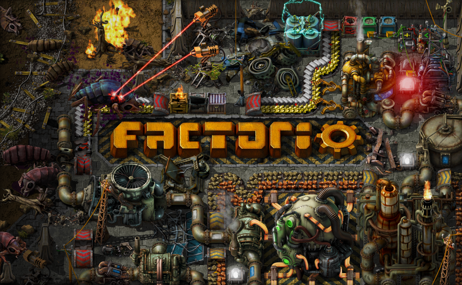 Factorio заброшенная жд база